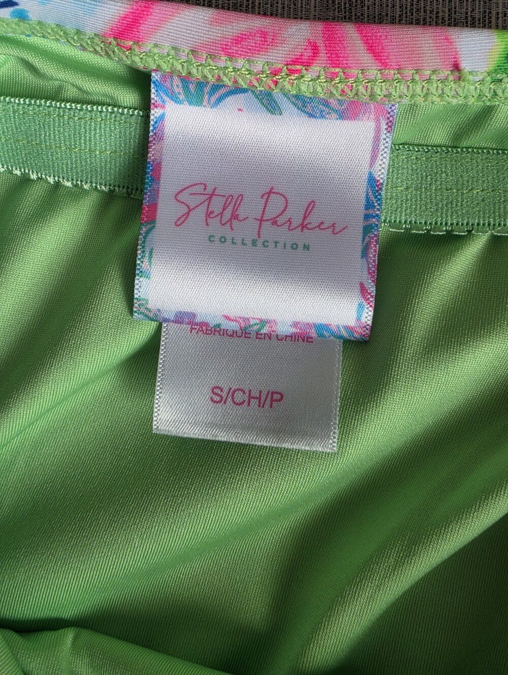Stella Parker Floral Swim Tankini Top Size Small Multi Waterlily Pink Blue Green - Picture 4 of 9